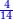 \scriptstyle{\color{blue}{\frac{4}{14}}}