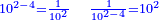 \scriptstyle{\color{blue}{10^{2-4}=\frac{1}{10^2}\quad\frac{1}{10^{2-4}}=10^2}}