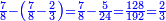 \scriptstyle{\color{blue}{\frac{7}{8}-\left(\frac{7}{8}-\frac{2}{3}\right)=\frac{7}{8}-\frac{5}{24}=\frac{128}{192}=\frac{2}{3}}}