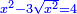 \scriptstyle{\color{blue}{x^2-3\sqrt{x^2}=4}}