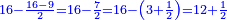 \scriptstyle{\color{blue}{16-\frac{16-9}{2}=16-\frac{7}{2}=16-\left(3+\frac{1}{2}\right)=12+\frac{1}{2}}}