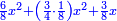 \scriptstyle{\color{blue}{\frac{6}{8}x^2+\left(\frac{3}{4}\sdot\frac{1}{8}\right)x^2+\frac{3}{8}x}}