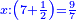 \scriptstyle{\color{blue}{x:\left(7+\frac{1}{2}\right)=\frac{9}{7}}}