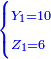 \scriptstyle{\color{blue}{\scriptstyle\begin{cases}\scriptstyle Y_1=10\\\scriptstyle Z_1=6\end{cases}}}