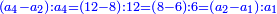 \scriptstyle{\color{blue}{\left(a_4-a_2\right):a_4=\left(12-8\right):12=\left(8-6\right):6=\left(a_2-a_1\right):a_1}}