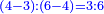 \scriptstyle{\color{blue}{\left(4-3\right):\left(6-4\right)=3:6}}