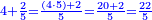 \scriptstyle{\color{blue}{4+\frac{2}{5}=\frac{\left(4\sdot5\right)+2}{5}=\frac{20+2}{5}=\frac{22}{5}}}
