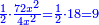 \scriptstyle{\color{blue}{\frac{1}{2}\sdot\frac{72x^2}{4x^2}=\frac{1}{2}\sdot18=9}}