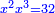 \scriptstyle{\color{blue}{x^2x^3=32}}