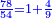 \scriptstyle{\color{blue}{\frac{78}{54}=1+\frac{4}{9}}}