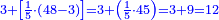 \scriptstyle{\color{blue}{3+\left[\frac{1}{5}\sdot\left(48-3\right)\right]=3+\left(\frac{1}{5}\sdot45\right)=3+9=12}}
