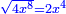 \scriptstyle{\color{blue}{\sqrt{4x^8}=2x^4}}