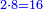 \scriptstyle{\color{blue}{2\sdot8=16}}