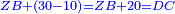 \scriptstyle{\color{blue}{ZB+\left(30-10\right)=ZB+20=DC}}