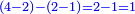 \scriptstyle{\color{blue}{\left(4-2\right)-\left(2-1\right)=2-1=1}}