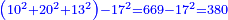 \scriptstyle{\color{blue}{\left(10^2+20^2+13^2\right)-17^2=669-17^2=380}}