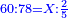 \scriptstyle{\color{blue}{60:78=X:\frac{2}{5}}}