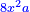 \scriptstyle{\color{blue}{8x^2a}}