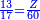 \scriptstyle{\color{blue}{\frac{13}{17}=\frac{Z}{60}}}