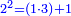 \scriptstyle{\color{blue}{2^2=\left(1\sdot3\right)+1}}
