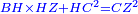 \scriptstyle{\color{blue}{BH\times HZ+HC^2=CZ^2}}