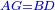 \scriptstyle{\color{blue}{AG=BD}}