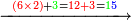 \scriptstyle\xrightarrow{{\color{red}{\left(6\times2\right)}}+{\color{green}{3}}={\color{red}{12+3}}={\color{green}{1}}{\color{blue}{5}}}