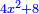 \scriptstyle{\color{blue}{4x^2+8}}