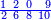 \scriptstyle{\color{blue}{\frac{1\ 2\ 0\ \ 9}{2\ 6\ 8\ 10}}}