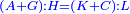 \scriptstyle{\color{blue}{\left(A+G\right):H=\left(K+C\right):L}}
