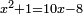 \scriptstyle x^2+1=10x-8