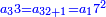 \scriptstyle{\color{blue}{a_33=a_{32+1}=a_17^2}}