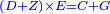 \scriptstyle{\color{blue}{\left(D+Z\right)\times E=C+G}}