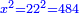 \scriptstyle{\color{blue}{x^2=22^2=484}}