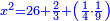 \scriptstyle{\color{blue}{x^2=26+\frac{2}{3}+\left(\frac{1}{4}\sdot\frac{1}{9}\right)}}
