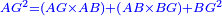 \scriptstyle{\color{blue}{AG^2=\left(AG\times AB\right)+\left(AB\times BG\right)+BG^2}}