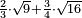 \scriptstyle\frac{2}{3}\sdot\sqrt{9}+\frac{3}{4}\sdot\sqrt{16}