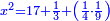 \scriptstyle{\color{blue}{x^2=17+\frac{1}{3}+\left(\frac{1}{4}\sdot\frac{1}{9}\right)}}