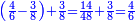 \scriptstyle{\color{blue}{\left(\frac{4}{6}-\frac{3}{8}\right)+\frac{3}{8}=\frac{14}{48}+\frac{3}{8}=\frac{4}{6}}}