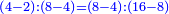 \scriptstyle{\color{blue}{\left(4-2\right):\left(8-4\right)=\left(8-4\right):\left(16-8\right)}}