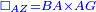 \scriptstyle{\color{blue}{\Box_{AZ}=BA\times AG}}