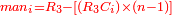 \scriptstyle{\color{red}{man_i=R_3-\left[\left(R_3C_i\right)\times\left(n-1\right)\right]}}