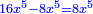 \scriptstyle{\color{blue}{16x^5-8x^5=8x^5}}