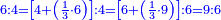 \scriptstyle{\color{blue}{6:4=\left[4+\left(\frac{1}{3}\sdot6\right)\right]:4=\left[6+\left(\frac{1}{3}\sdot9\right)\right]:6=9:6}}