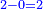 \scriptstyle{\color{blue}{2-0=2}}