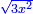 \scriptstyle{\color{blue}{\sqrt{3x^2}}}
