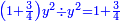 \scriptstyle{\color{blue}{\left(1+\frac{3}{4}\right)y^2\div y^2=1+\frac{3}{4}}}