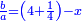 \scriptstyle{\color{blue}{\frac{b}{a}=\left(4+\frac{1}{4}\right)-x}}