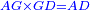 \scriptstyle{\color{blue}{AG\times GD=AD}}