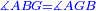 \scriptstyle{\color{blue}{\measuredangle ABG=\measuredangle AGB}}